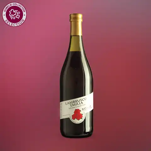 вино игристое ЛАМБРУСКО ЭМИЛИЯ 8-10% 0.75, красное, полусухое, Италия