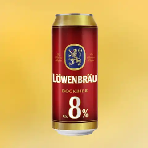 Пиво ЛОВЕНБРАУ БОКБИР крепкое 8% 0.45, светлое, Россия