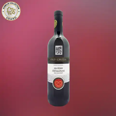 вино ОЛД ГРУЗИЯ АХАШЕНИ ординарное сортовое 10-15% 0.75, красное, полусладкое, Грузия
