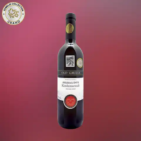 вино ОЛД ГРУЗИЯ КИНДЗМАРАУЛИ ординарное сортовое 10-15% 0.75, красное, полусладкое, Грузия