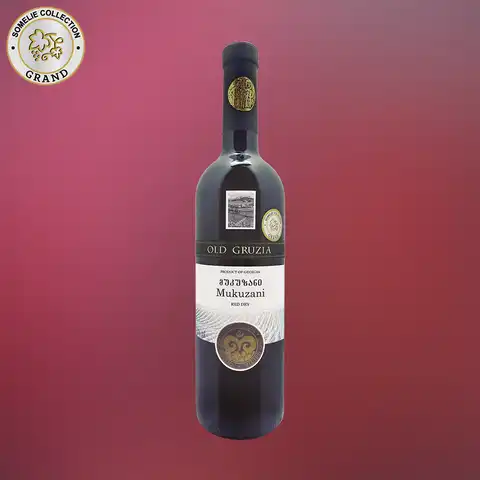 вино ОЛД ГРУЗИЯ МУКУЗАНИ выдержанное сортовое 10-15% 0.75, красное, сухое, Грузия