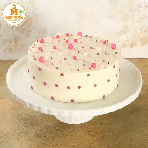 Торт бисквитно-ореховый Розовый жемчуг 1590г