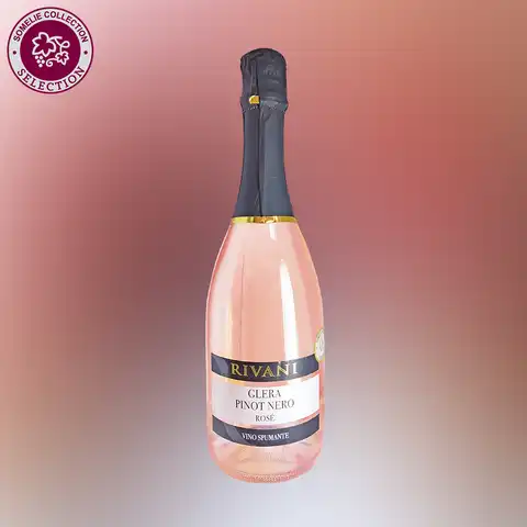 вино игристое РИВАНИ ГЛЕРА ПИНО НЕРО 9-13.5% 0.75, розовое, сухое, Италия