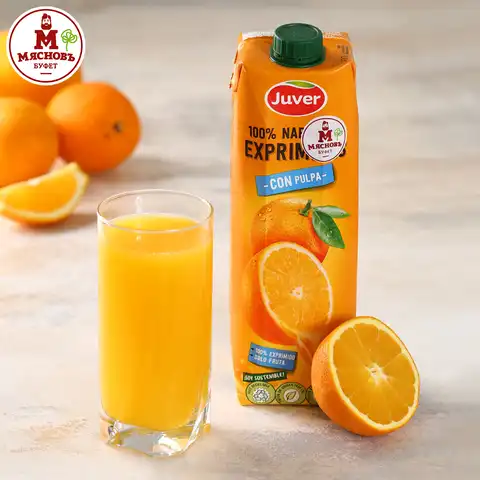 Сок апельсиновый прямого отжима 1л Испания
