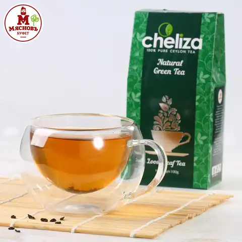 Чай зеленый 100% цейлонский Челиза листовой 100г Шри-Ланка