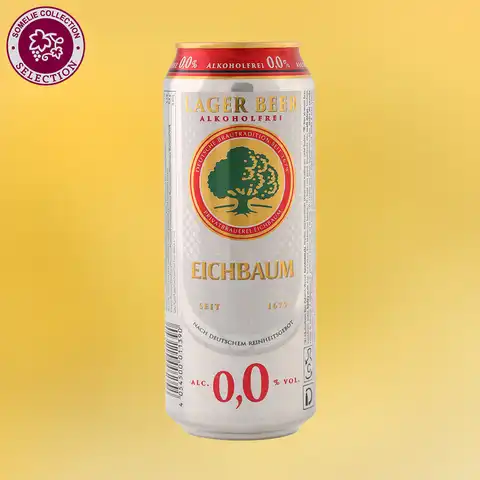 пиво АЙХБАУМ ЛАГЕР БИР БЕЗАЛКОГОЛЬНОЕ не более 0.5% 0.5, светлое, Германия