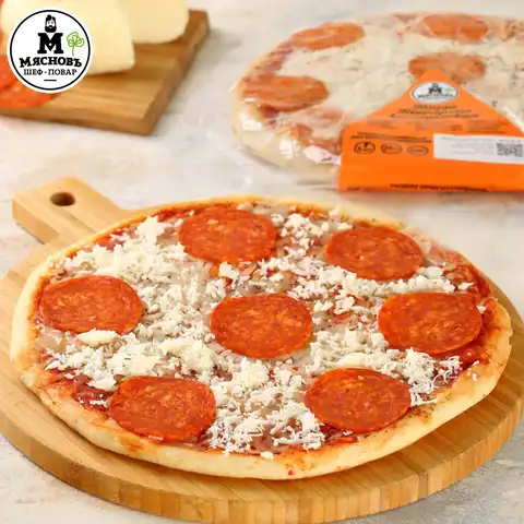 Пицца Пепперони классическая охлажденная для запекания 25см 330г