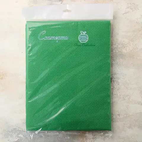 Скатерть бумажная зелёная 120*180см