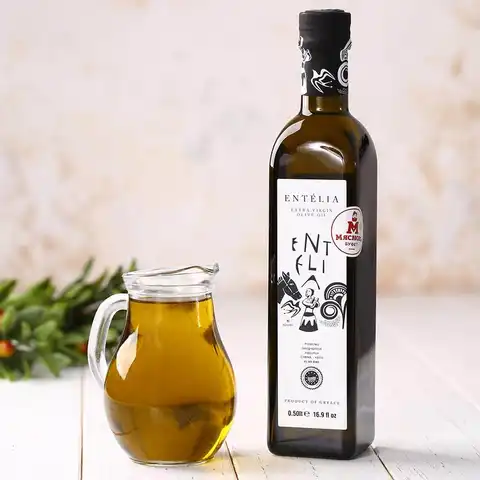 Масло оливковое Энтелия нерафинированное Extra Virgin 500мл Греция
