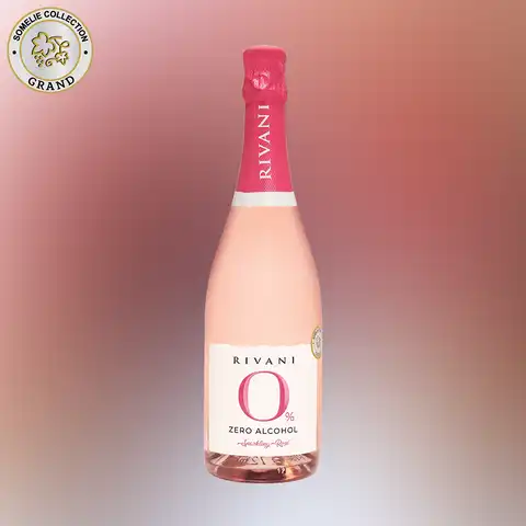 вино безалкогольное игристое РИВАНИ ЗЕРО  0.75, розовое, полусладкое, Италия
