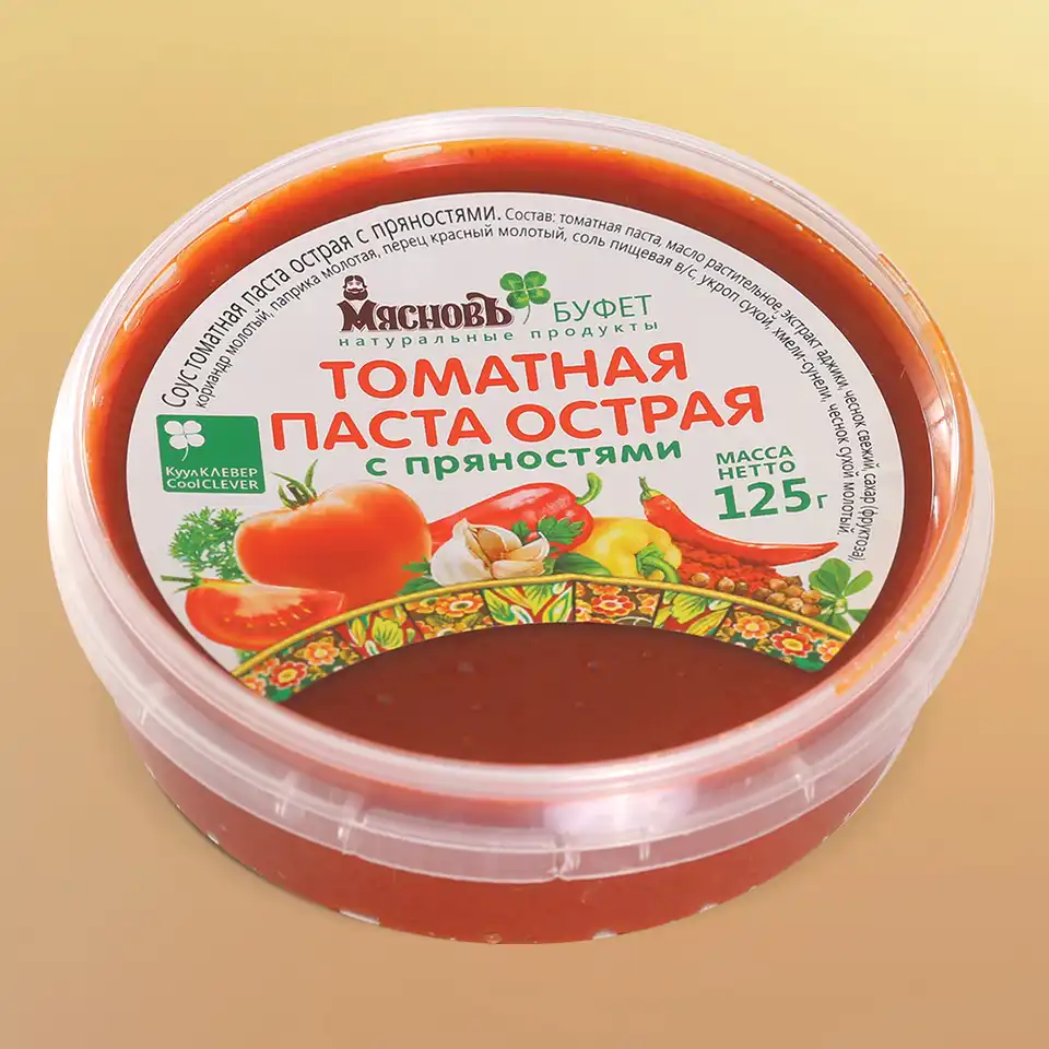 Паста томатная острая с пряностями 125г