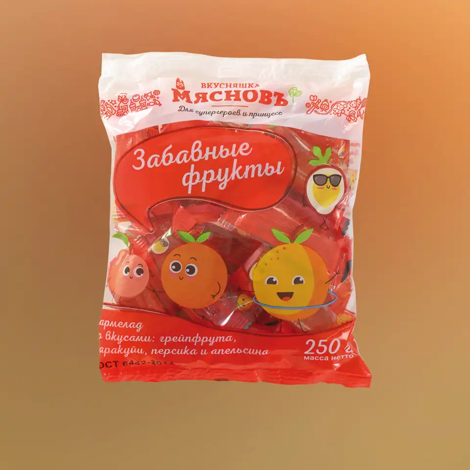 Мармелад Забавные фрукты МясновЪ ВКУСНЯШКА 250г