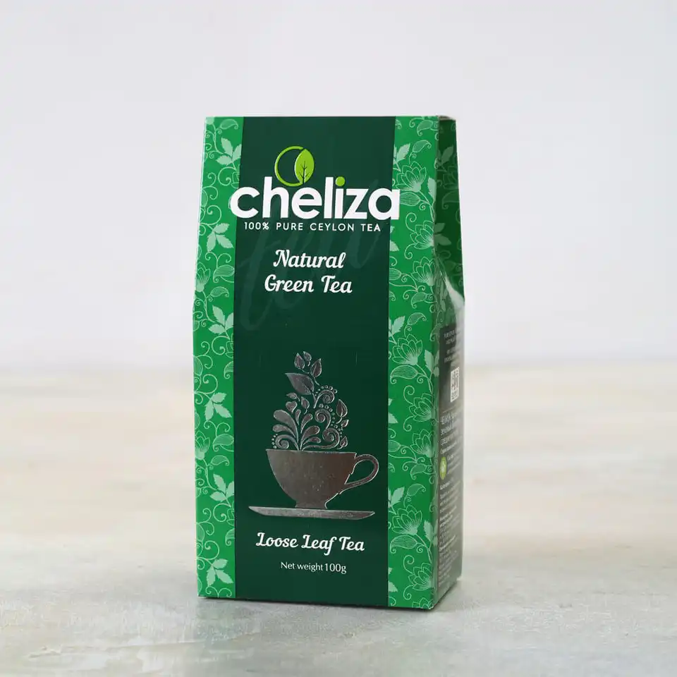 Чай зеленый 100% цейлонский Челиза листовой 100г Шри-Ланка