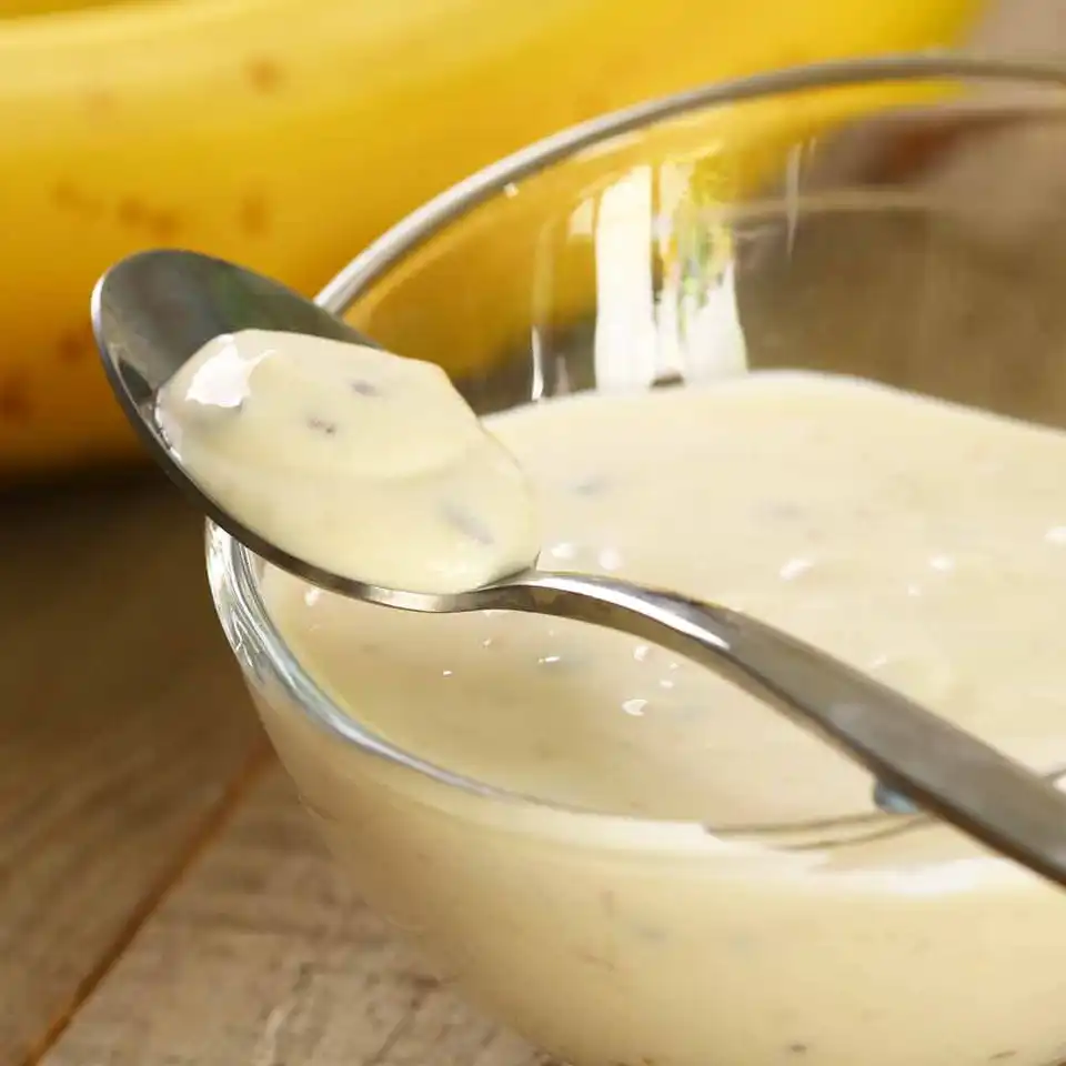 Йогурт Бирхер-мюсли груша-банан-овсянка-лён на сиропе топинамбура 2,7% 150г