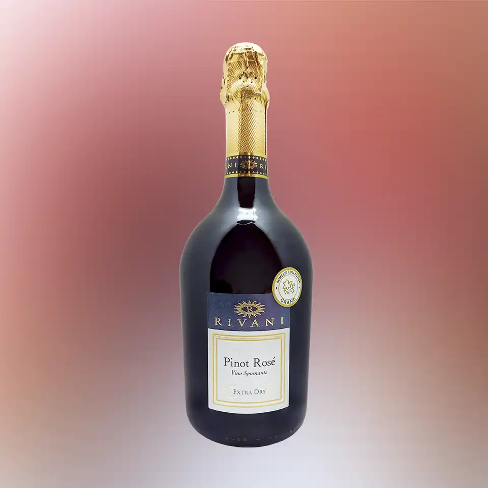 вино игристое РИВАНИ ПИНО РОЗЕ 9-13% 0.75, розовое, сухое, Италия