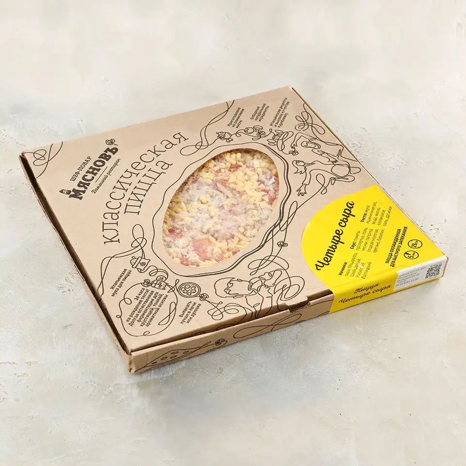 Пицца Четыре сыра охлажденная для запекания 29см 430г